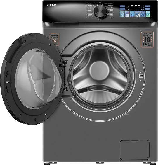 Стиральная машина WEISSGAUFF WM 45106 Color Touch Inverter Steam Dark Grey