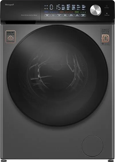 Стиральная машина WEISSGAUFF WM 45126 Steam Direct Drive Deep Grey