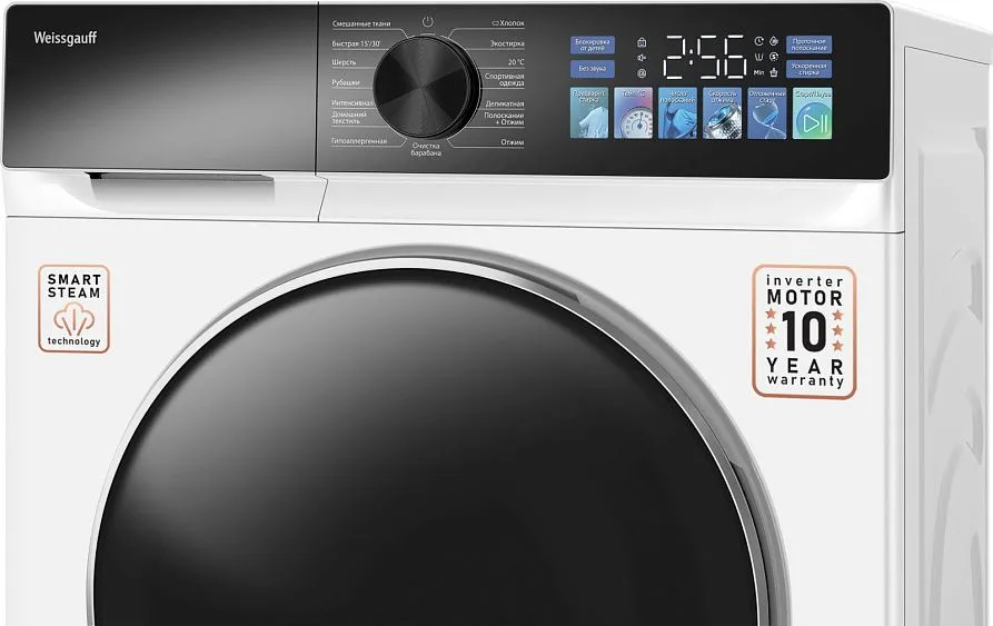 Стиральная машина WEISSGAUFF WM 56411 Color Touch Inverter Steam