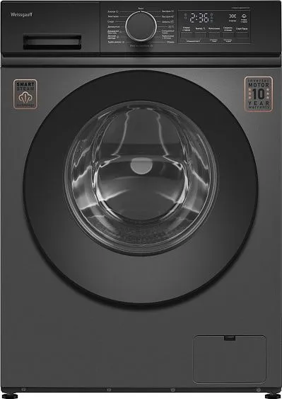 Стиральная машина WEISSGAUFF WM 601411 Inverter Steam Grey