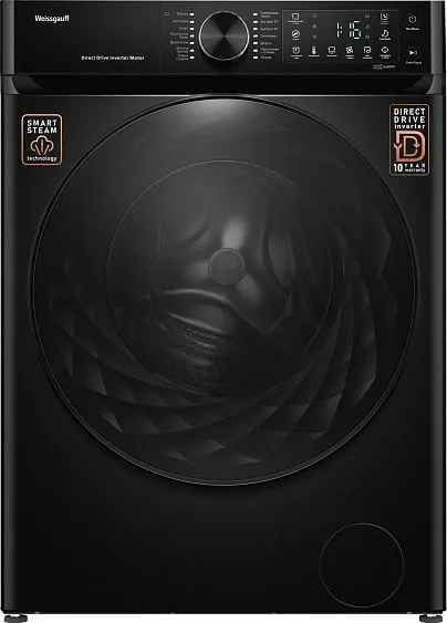 Стиральная машина WEISSGAUFF WM 59411 Direct Drive Inverter Steam Matt Black