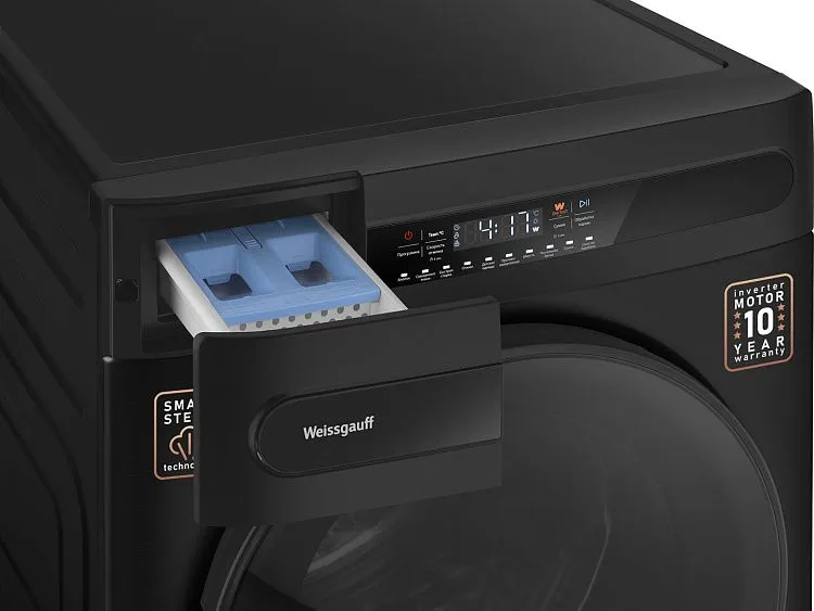 Стиральная машина WEISSGAUFF WMD 46148 DC Inverter Steam Black