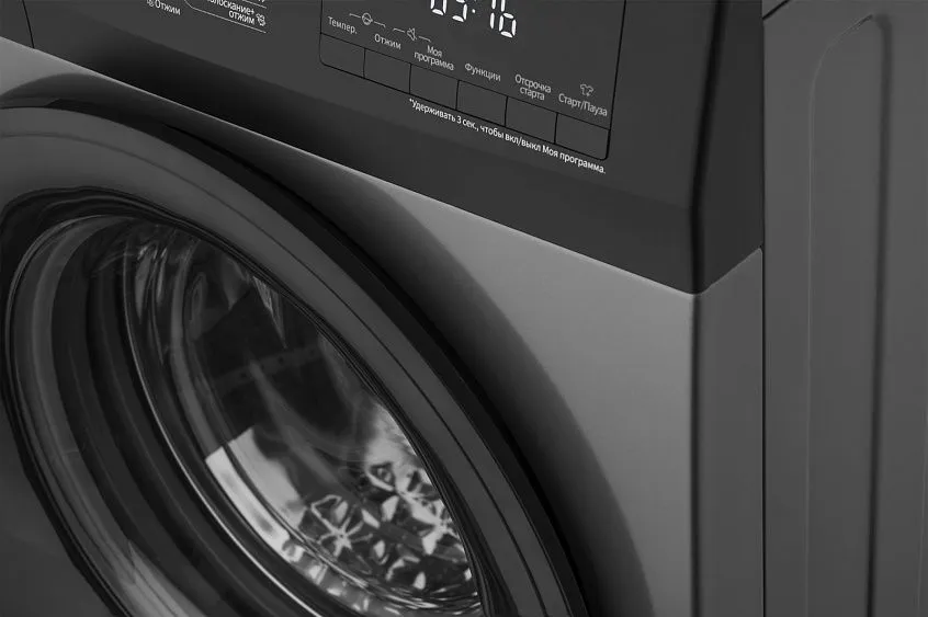 Стиральная машина WEISSGAUFF WM 4947 DC Inverter Steam Grey