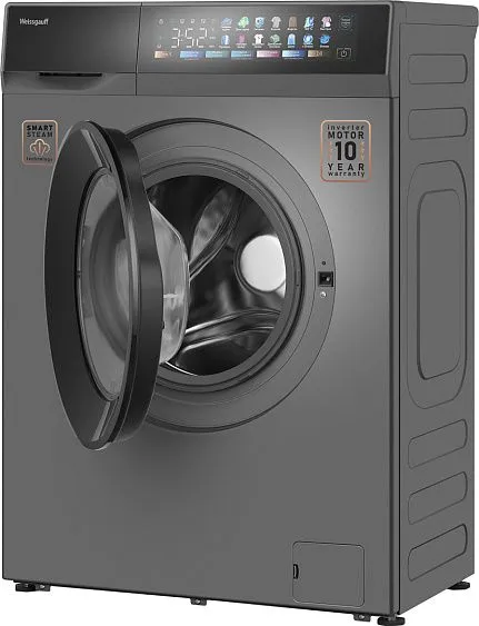 Стиральная машина WEISSGAUFF WM 39107 Full Touch Inverter Steam Grey