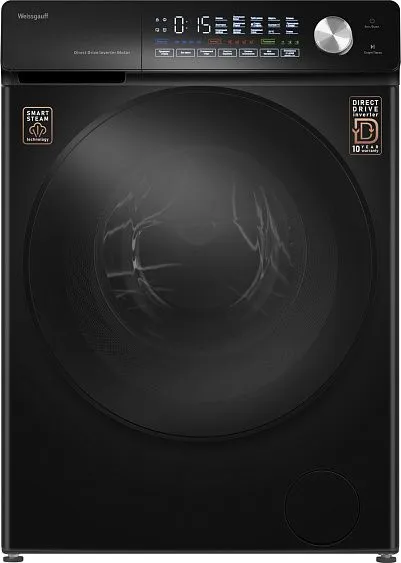 Стиральная машина WEISSGAUFF WM 45126 Steam Direct Drive Matt Black