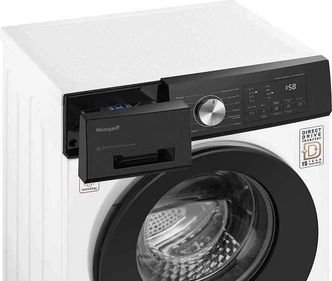 Стиральная машина WEISSGAUFF WM 45127 Direct Drive Inverter Steam