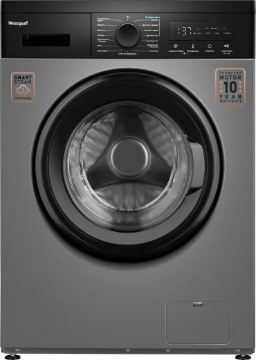 Стиральная машина WEISSGAUFF WM 42127 Inverter Steam Dark Grey
