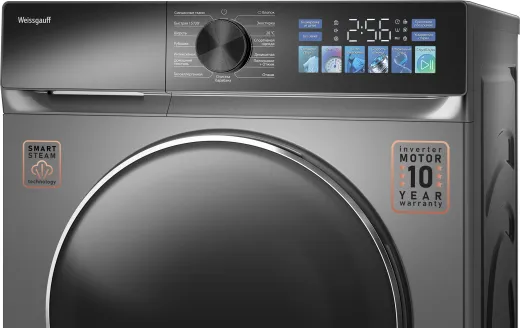 Стиральная машина WEISSGAUFF WM 56411 Color Touch Inverter Steam Dark Grey