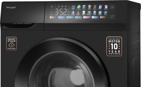 Стиральная машина WEISSGAUFF WM 39107 Full Touch Inverter Steam Black
