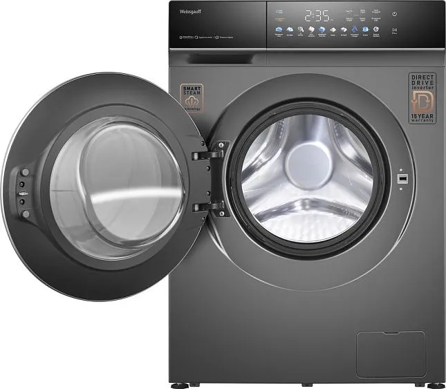 Стиральная машина WEISSGAUFF WMD 62210 Direct Drive Touch Inverter Steam Grey
