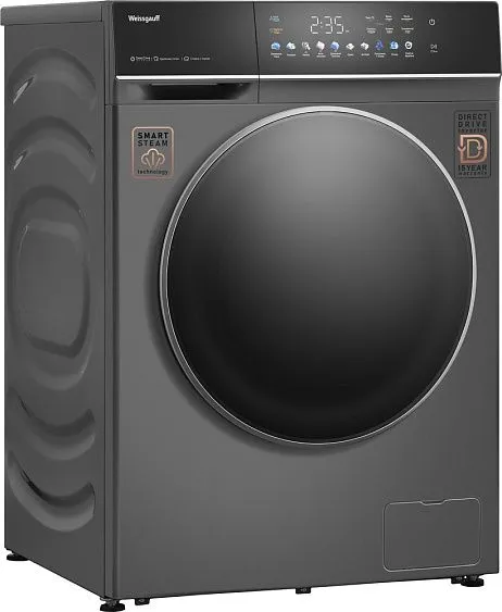 Стиральная машина WEISSGAUFF WMD 62210 Direct Drive Touch Inverter Steam Grey