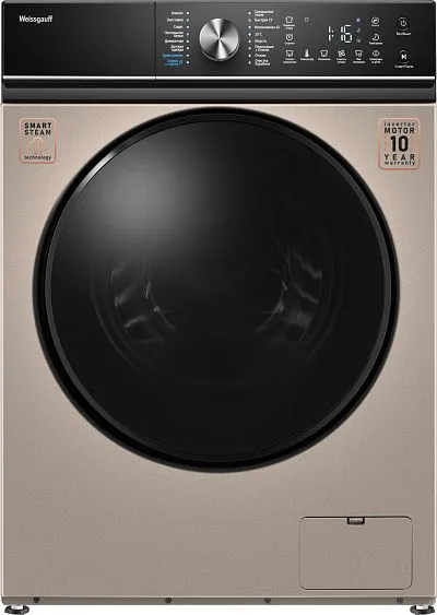 Стиральная машина WEISSGAUFF WM 47148 DC Inverter Steam Champagne
