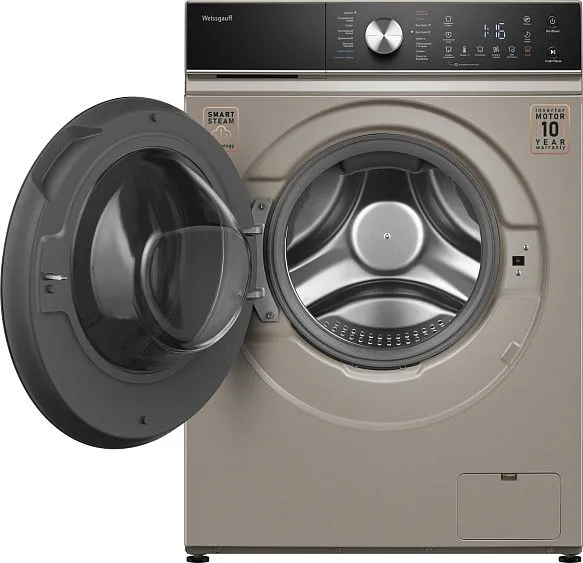 Стиральная машина WEISSGAUFF WMD 61211 D Inverter Steam Champagne