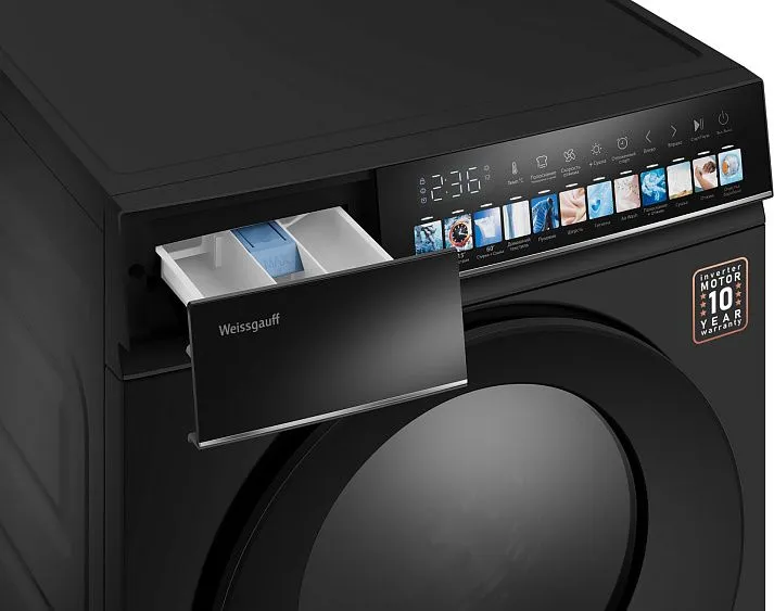 Стиральная машина WEISSGAUFF WMD 59211 Touch Inverter Matt Black