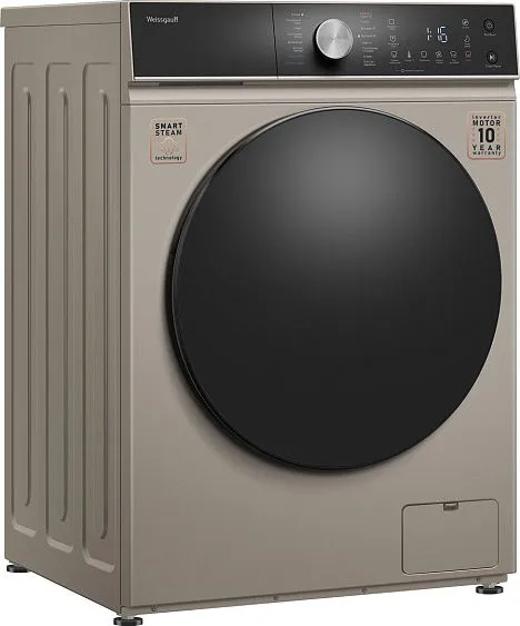 Стиральная машина WEISSGAUFF WMD 61211 D Inverter Steam Champagne