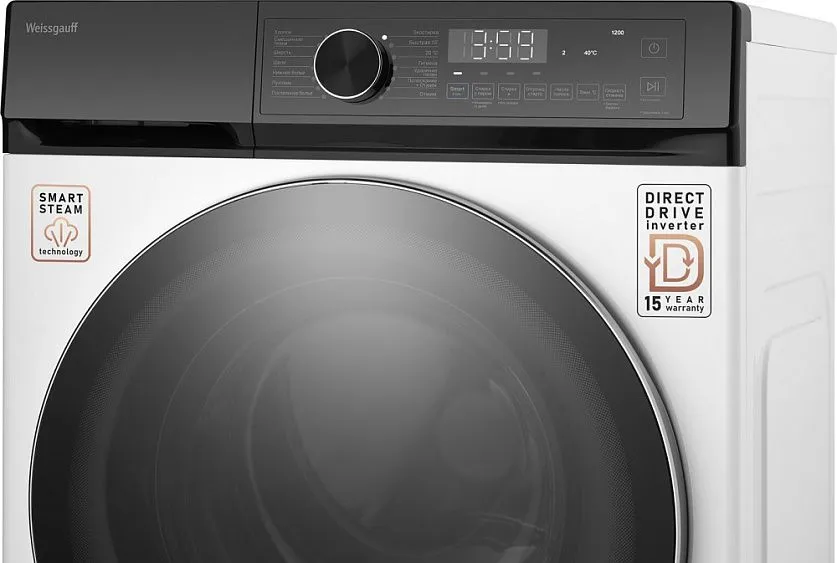 Стиральная машина WEISSGAUFF WM 60212 Direct Drive Inverter Steam