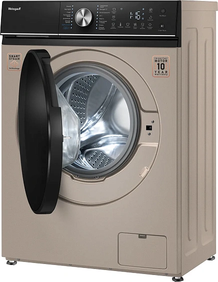Стиральная машина WEISSGAUFF WM 47148 DC Inverter Steam Champagne