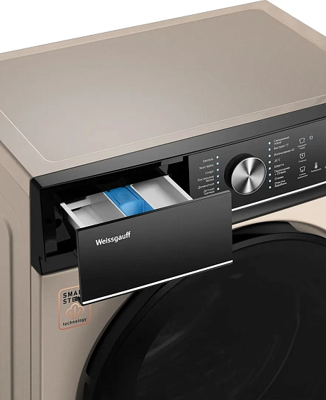 Стиральная машина WEISSGAUFF WM 47148 DC Inverter Steam Champagne