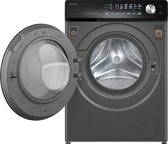 Стиральная машина WEISSGAUFF WM 45126 Steam Direct Drive Deep Grey