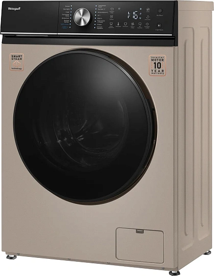 Стиральная машина WEISSGAUFF WM 47148 DC Inverter Steam Champagne