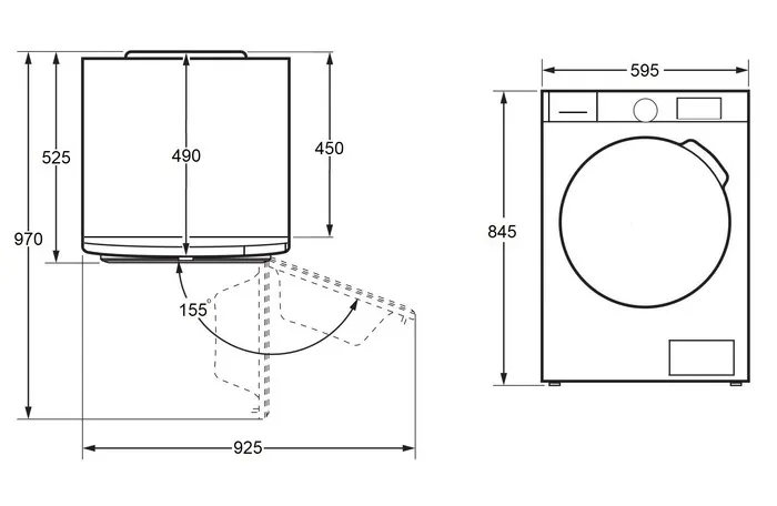 Сушильная машина MAUNFELD MFDM157WH100 SLIM