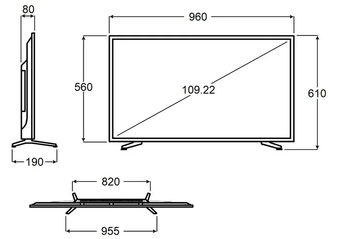 Телевизор MAUNFELD MLT43UST02