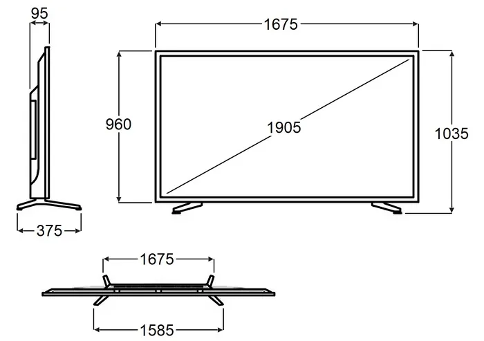 Телевизор MAUNFELD MQT75USX03