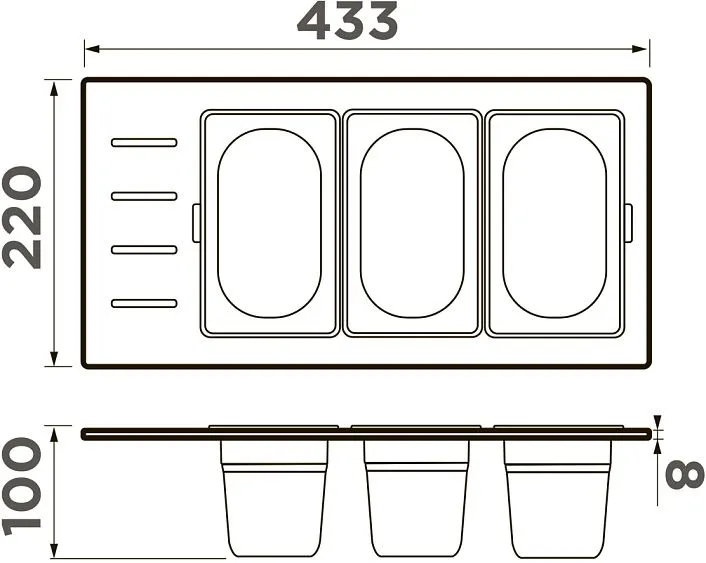 Контейнер OMOIKIRI DC-02-3-GB (4999079)