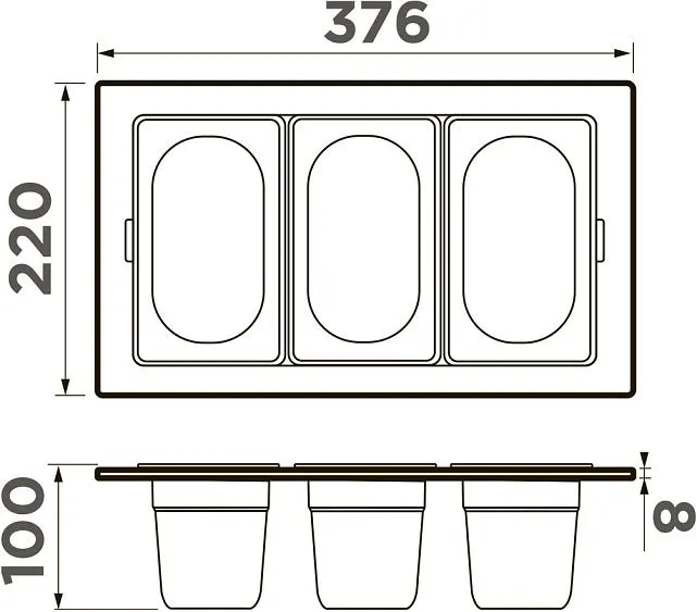 Контейнер OMOIKIRI DC-04-3-GB (4999088)