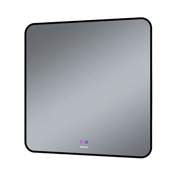 Зеркало GROSSMAN ELEGANS-норма BLACK 800х800х45 мм 1780802