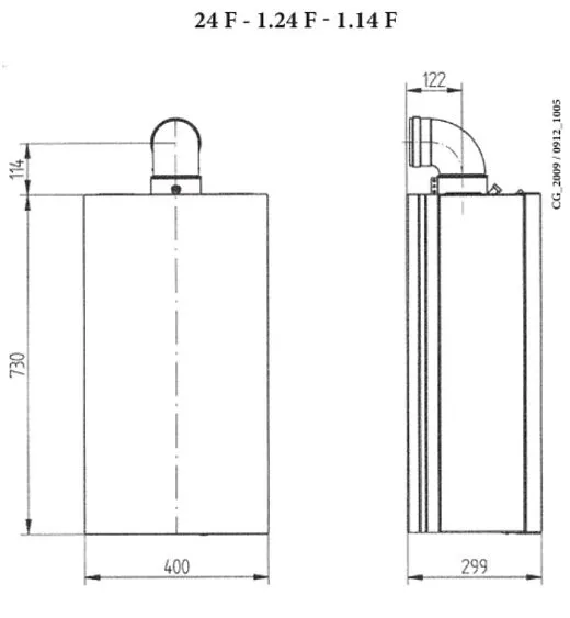 Газовый настенный котел BAXI eco four 1.14 f