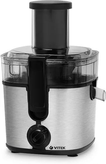 Соковыжималка VITEK VT-1600 (MC) стальной/черный