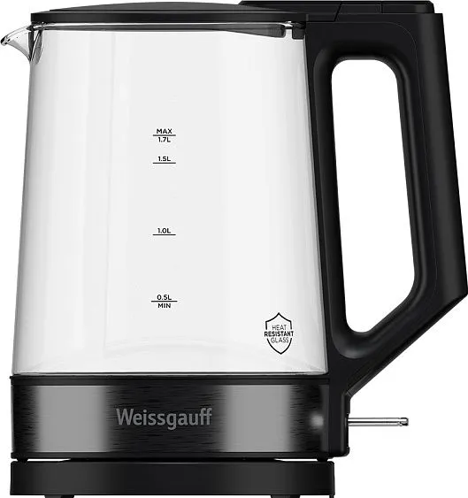 Чайник WEISSGAUFF WK 1700 EcoGlass Nero