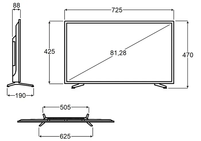 Телевизор MAUNFELD MLT32HST02