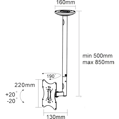 Кронштейн ARM MEDIA lcd-1000 черный