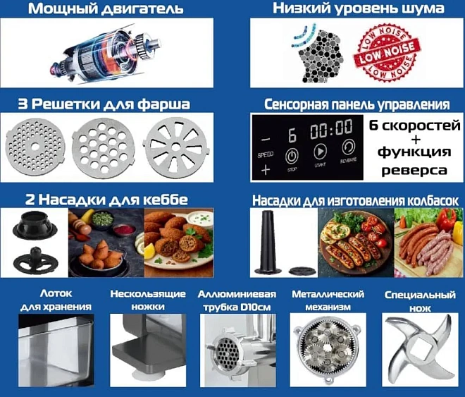Мясорубка RENOVA MG300-R2BP