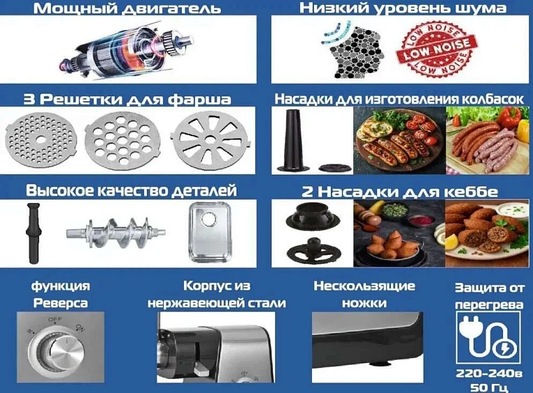 Мясорубка RENOVA MG300-R1SP