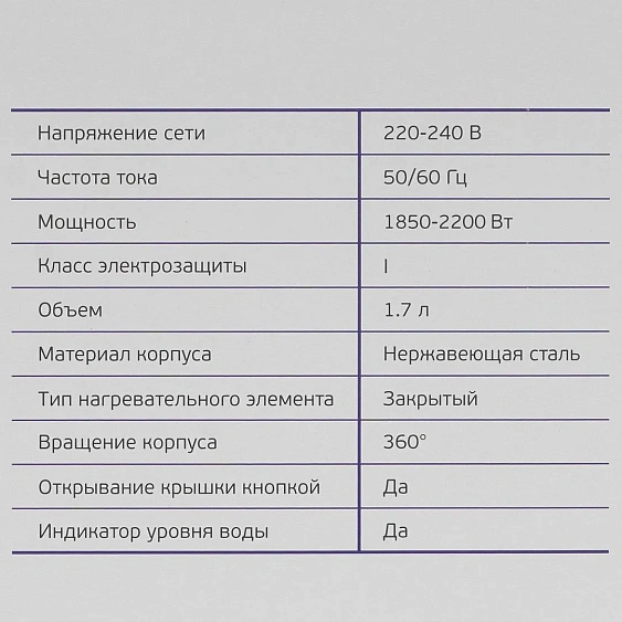 Чайник RENOVA KT17S-03B