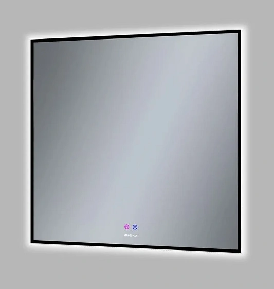 Зеркало GROSSMAN PRAGMA-норма BLACK 800х800х45 мм 1880802