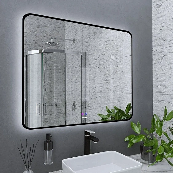 Зеркало GROSSMAN ELEGANS-норма BLACK 900х800х45 мм 1790802