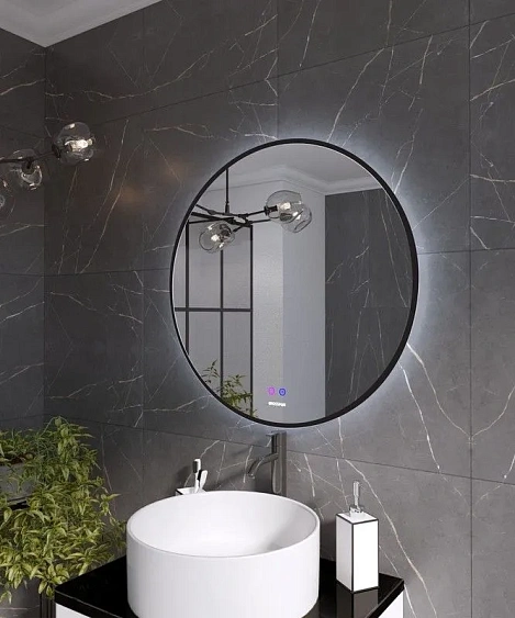Зеркало GROSSMAN COSMO-норма BLACK 700х700х45 мм 1970702