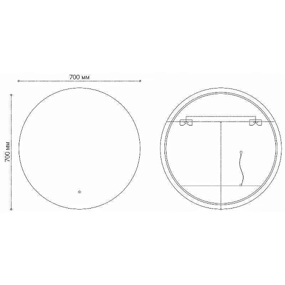 Зеркало GROSSMAN COSMO-промо 700х700х45 мм 1970701