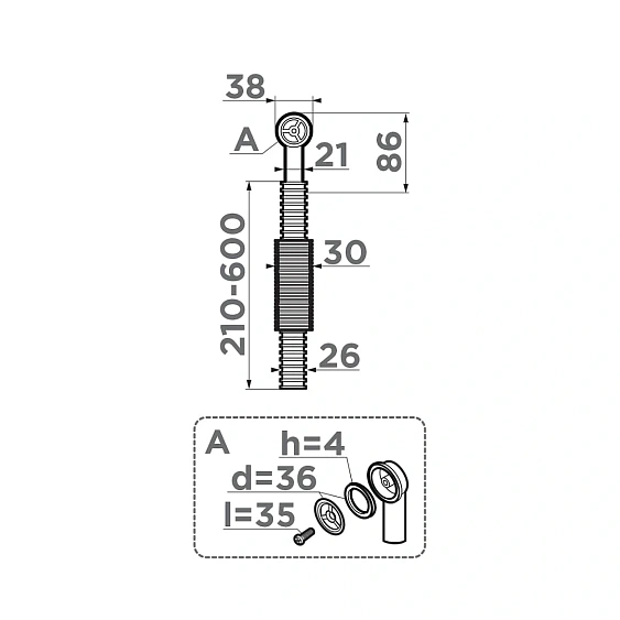 Сменный круглый перелив OMOIKIRI OV-1-R LG (4998036)