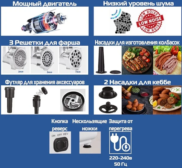 Мясорубка RENOVA MG200-R1SL