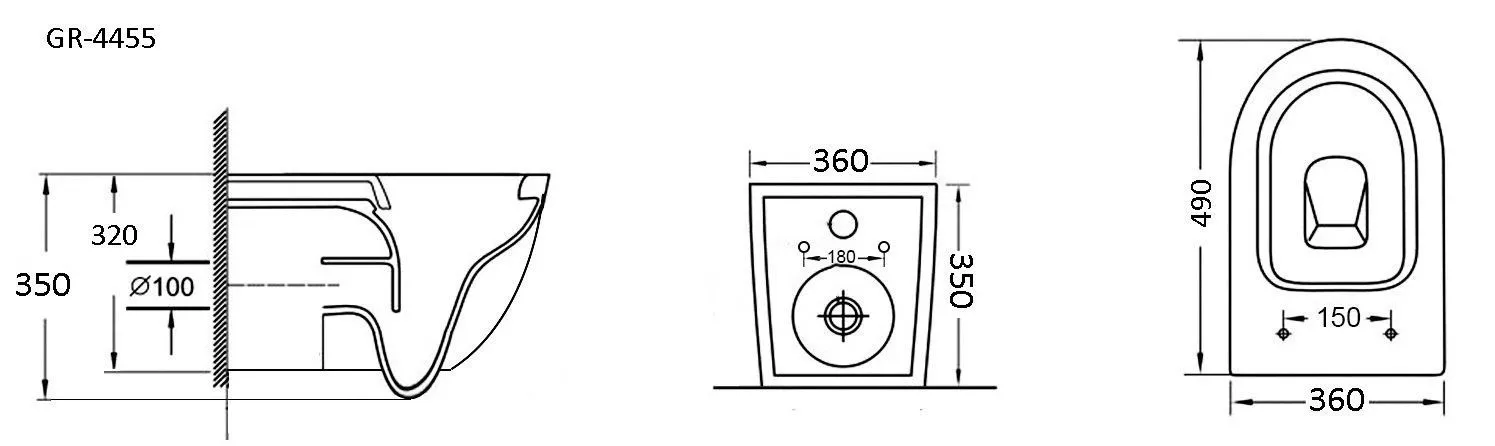 Комплект GROSSMAN инсталляция 900.K31.01.000 + клавиша смыва 700.K31.01.210.210 черный матовый + унитаз GR-4455GMS