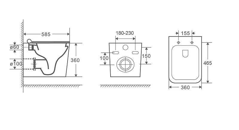 Комплект GROSSMAN инсталляция 900.K31.01.000 + клавиша смыва 700.K31.01.210.210 черный матовый + унитаз GR-4414S