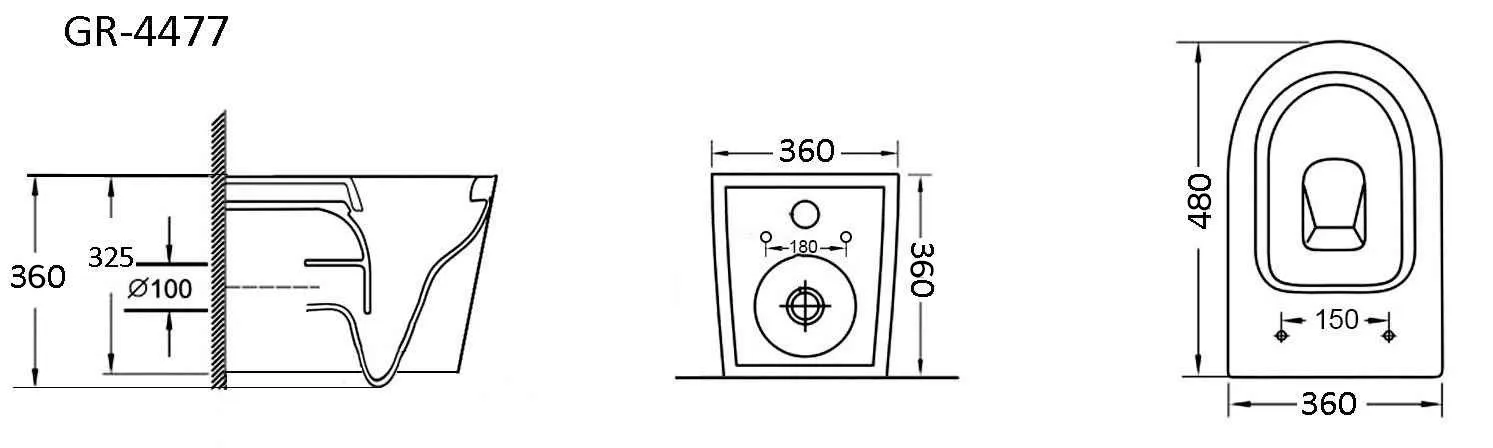 Комплект GROSSMAN инсталляция 900.K31.01.000 + клавиша смыва 700.K31.01.210.210 черный матовый + унитаз GR-4477BMS