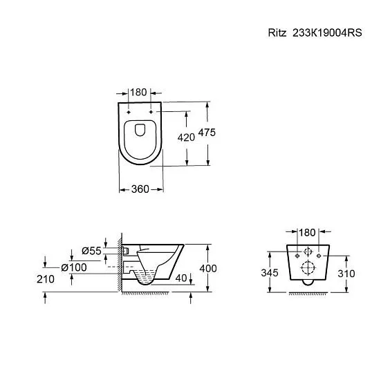 Унитаз AMBASSADOR Ritz 233K19004RS