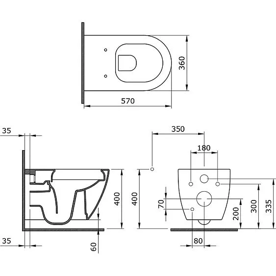 Унитаз AMBASSADOR Queen 113T20201R
