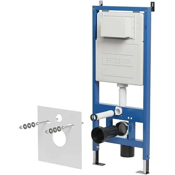 Комплект GROSSMAN инсталляция 900.K31.01.000 + клавиша смыва 700.K31.01.000.000 белый + унитаз GR-4455SQC